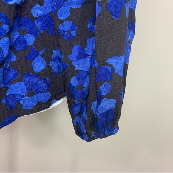 A new day| women’s Brown/Blue floral top - Picture 7 of 8